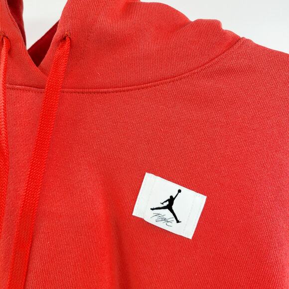 NWT Air Jordan Jumpman Flight Red Orange Loose Fit Active Sweatshirt Plus Sz 1X - Picture 3 of 8